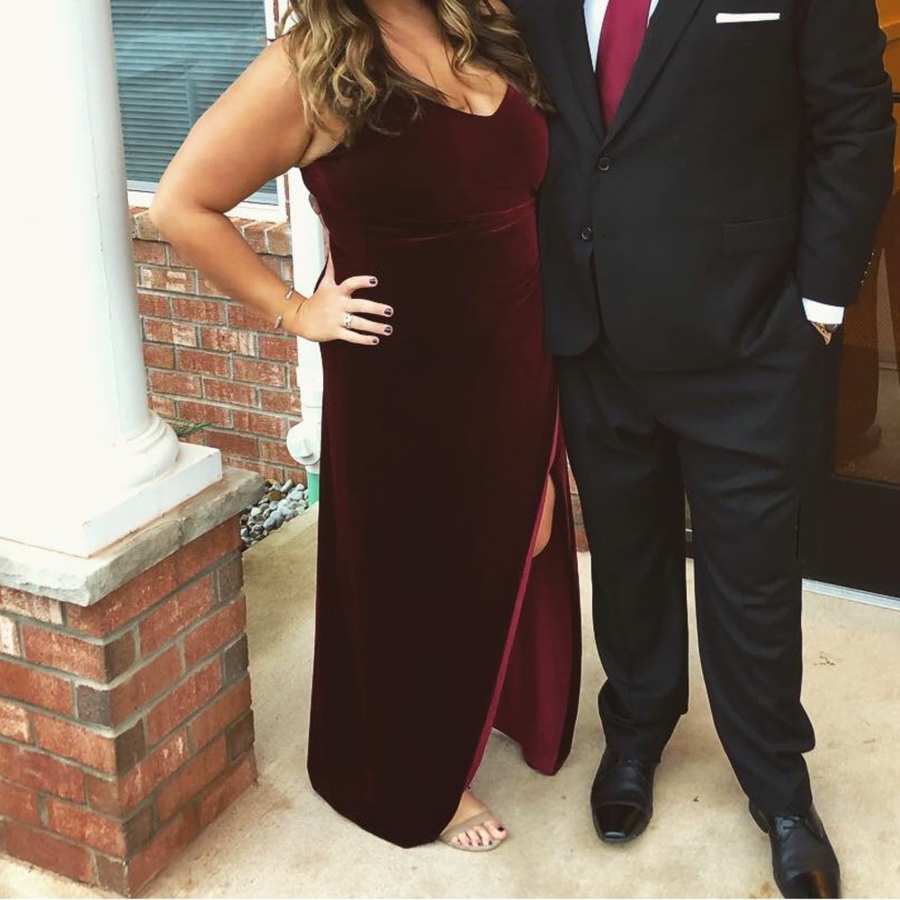 Betsy & Adam Red Velvet Dress
